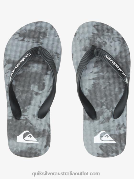 Quiksilver Boys 8-16 Molokai Flip-Flops H2N4B2026 black/grey