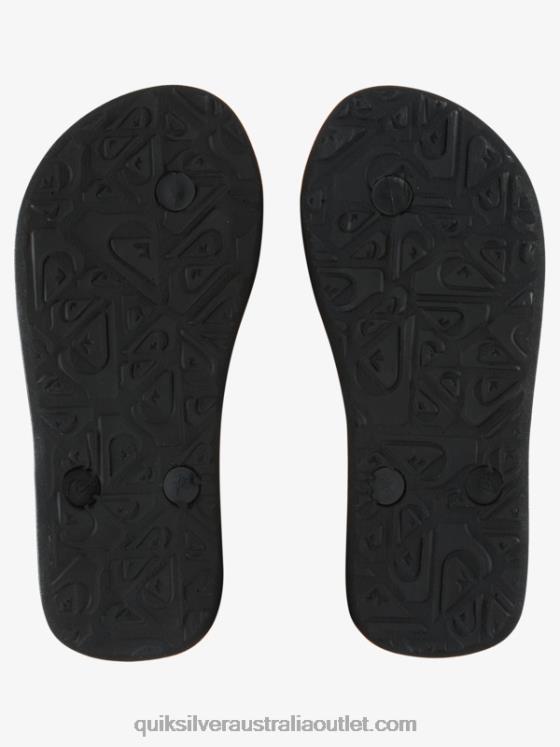Quiksilver Boys 8-16 Molokai Flip-Flops H2N4B2026 black/grey