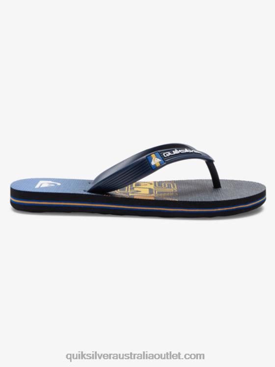 Quiksilver Boys 8-16 Molokai Flip-Flops H2N4B2027 black/orange