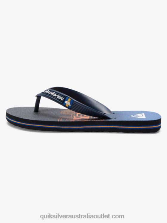 Quiksilver Boys 8-16 Molokai Flip-Flops H2N4B2027 black/orange