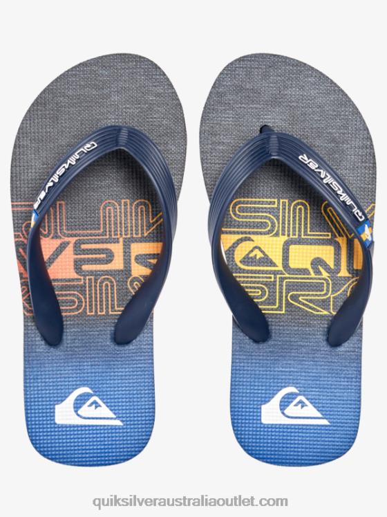 Quiksilver Boys 8-16 Molokai Flip-Flops H2N4B2027 black/orange