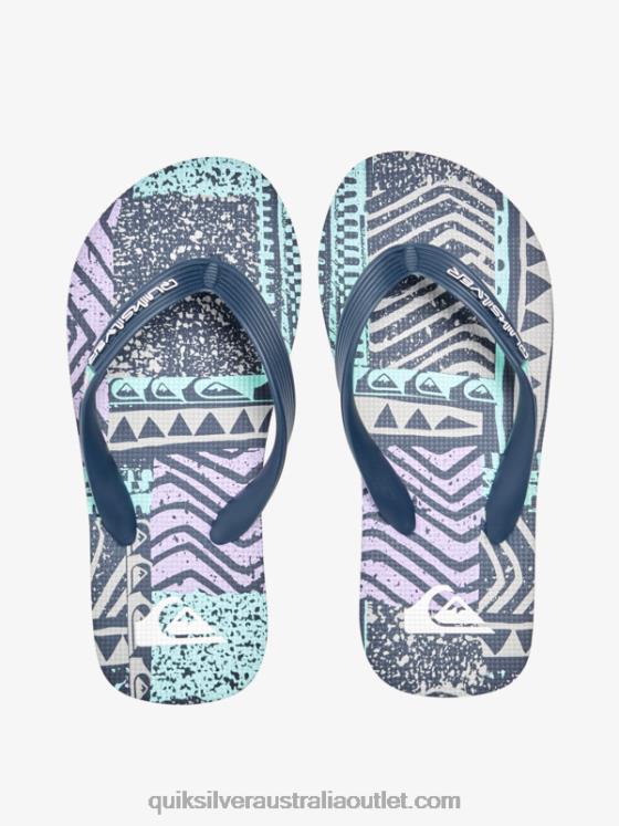 Quiksilver Boys 8-16 Molokai Flip-Flops H2N4B2028 black/grey