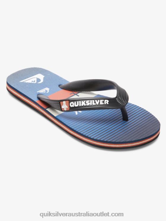 Quiksilver Boys 8-16 Molokai Flip-Flops H2N4B2030 black/blue