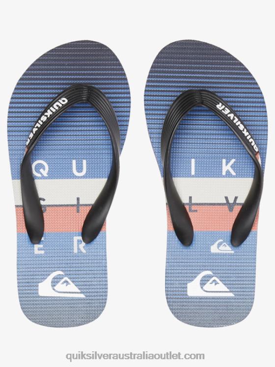 Quiksilver Boys 8-16 Molokai Flip-Flops H2N4B2030 black/blue