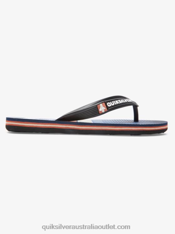 Quiksilver Boys 8-16 Molokai Flip-Flops H2N4B2030 black/blue