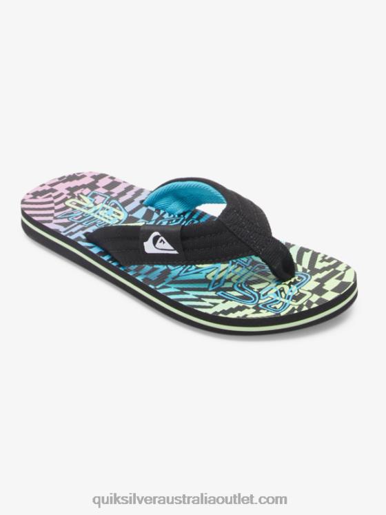 Quiksilver Boys 8-16 Molokai Layback Sandals H2N4B1990 black/pink/blue