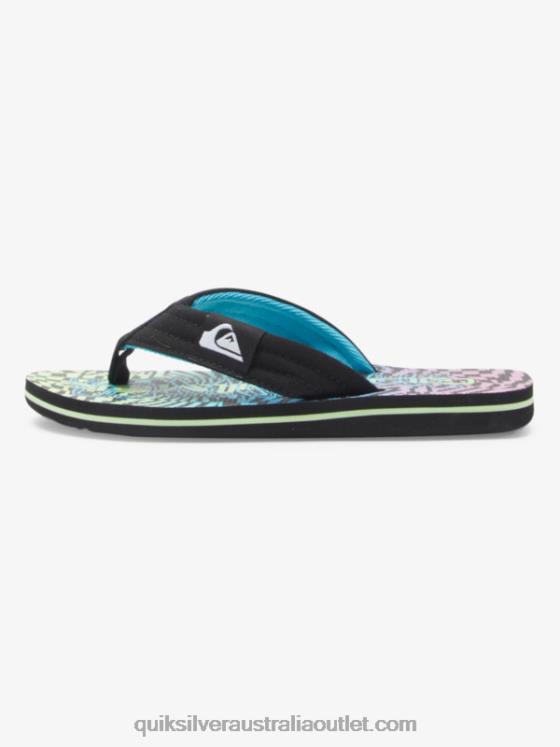Quiksilver Boys 8-16 Molokai Layback Sandals H2N4B1990 black/pink/blue