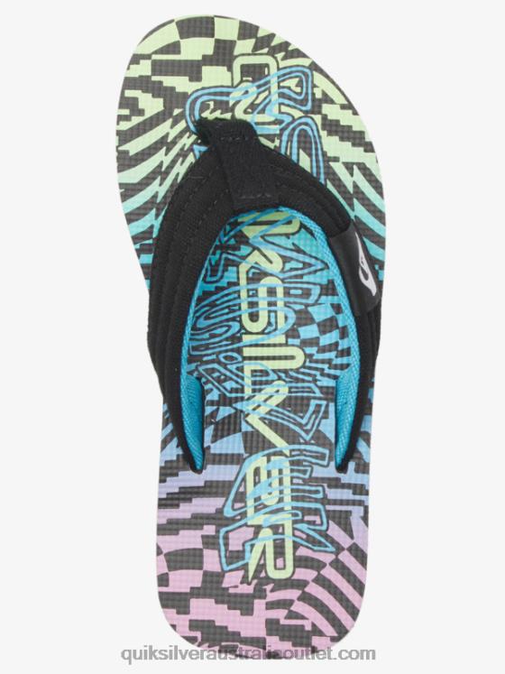 Quiksilver Boys 8-16 Molokai Layback Sandals H2N4B1990 black/pink/blue