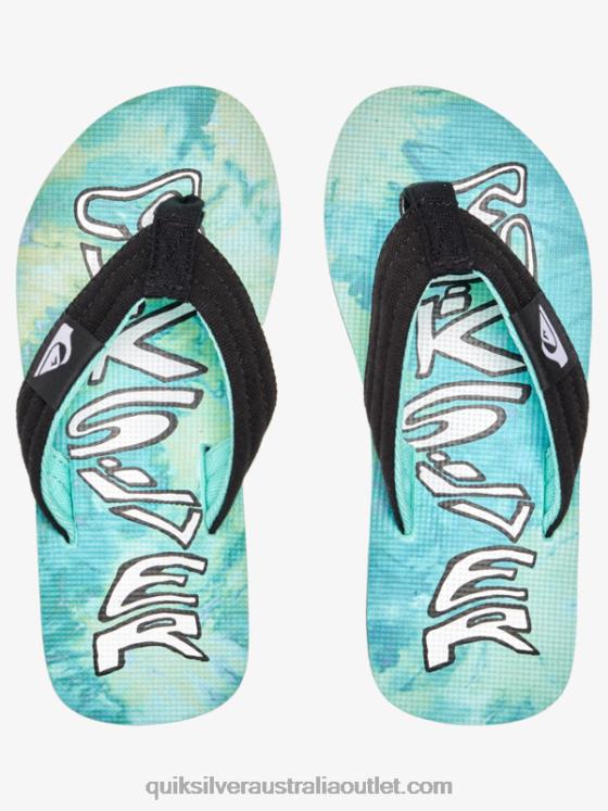 Quiksilver Boys 8-16 Molokai Layback Sandals H2N4B1994 green/blue/yellow