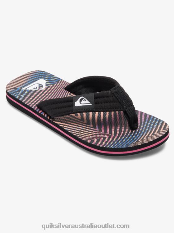 Quiksilver Boys 8-16 Molokai Layback Sandals H2N4B1995 black/orange/grey