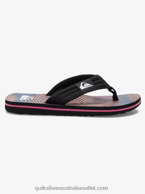 Quiksilver Boys 8-16 Molokai Layback Sandals H2N4B1995 black/orange/grey