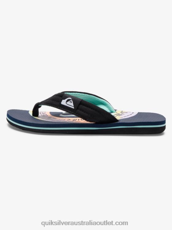 Quiksilver Boys 8-16 Molokai Layback Sandals H2N4B1997 blue/orange