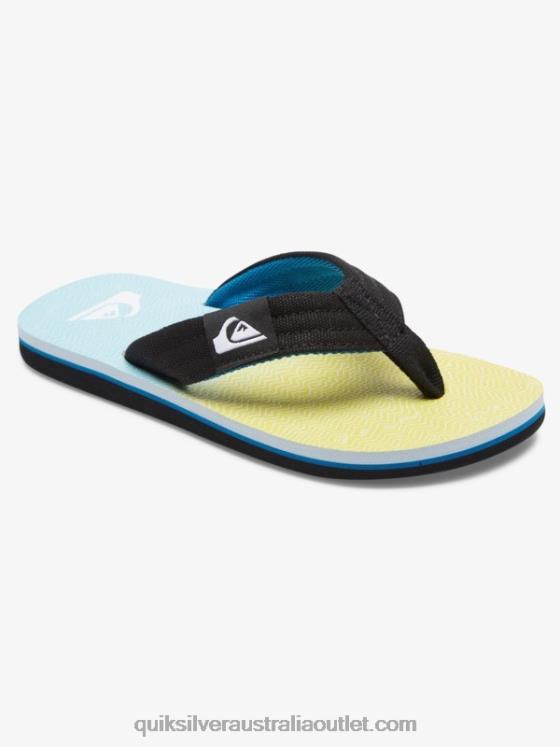 Quiksilver Boys 8-16 Molokai Layback Youth Basic Sandal H2N4B2252 blue/yellow