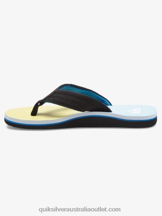Quiksilver Boys 8-16 Molokai Layback Youth Basic Sandal H2N4B2252 blue/yellow