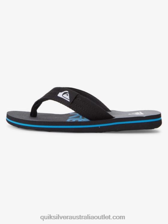 Quiksilver Boys 8-16 Molokai Layback Youth Basic Sandal H2N4B2254 black