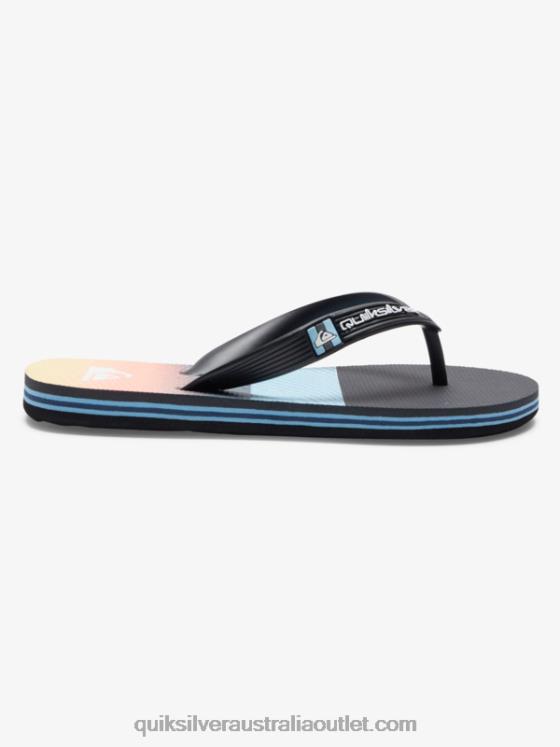Quiksilver Boys 8-16 Molokai Panel Flip-Flops H2N4B2206 black/orange/grey