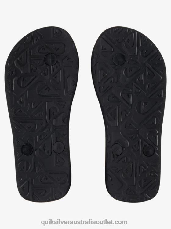 Quiksilver Boys 8-16 Molokai Panel Flip-Flops H2N4B2206 black/orange/grey