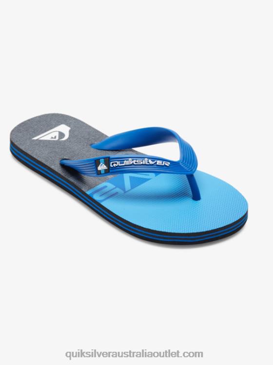 Quiksilver Boys 8-16 Molokai Panel Flip-Flops H2N4B2207 black/blue/grey