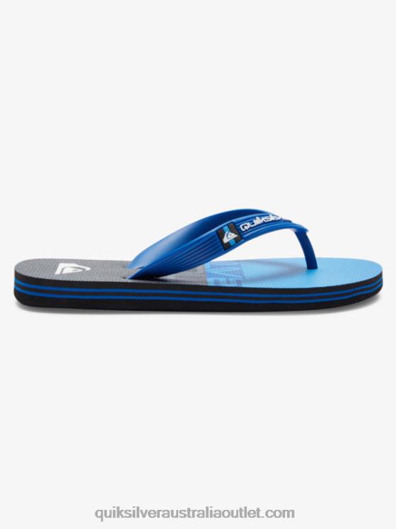 Quiksilver Boys 8-16 Molokai Panel Flip-Flops H2N4B2207 black/blue/grey