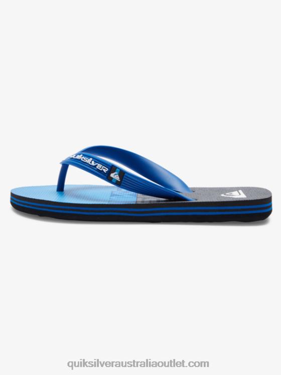 Quiksilver Boys 8-16 Molokai Panel Flip-Flops H2N4B2207 black/blue/grey