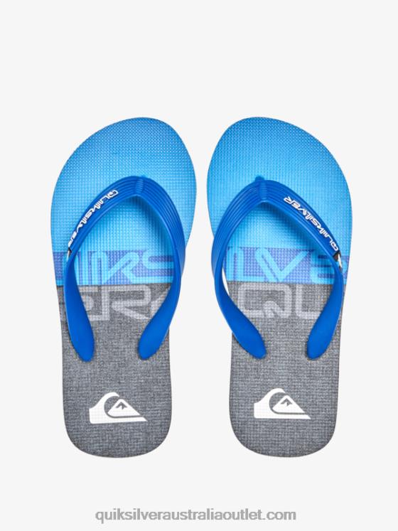 Quiksilver Boys 8-16 Molokai Panel Flip-Flops H2N4B2207 black/blue/grey