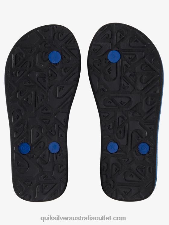 Quiksilver Boys 8-16 Molokai Panel Flip-Flops H2N4B2207 black/blue/grey