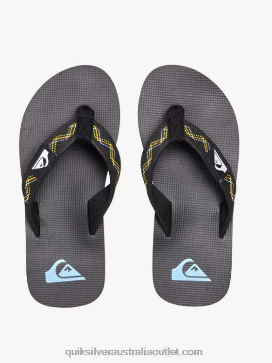 Quiksilver Boys 8-16 Molokai Stitchy Sandals H2N4B2148 black/green