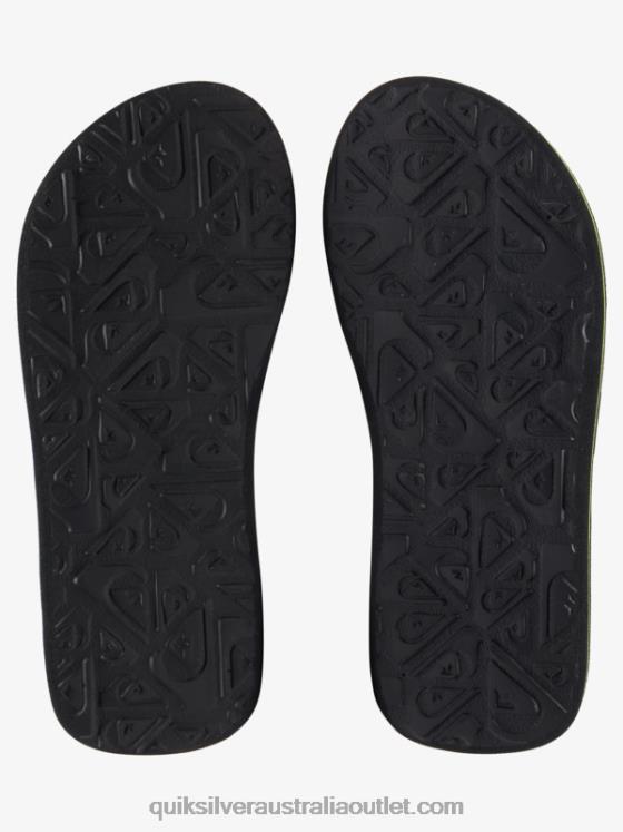 Quiksilver Boys 8-16 Molokai Stitchy Sandals H2N4B2148 black/green