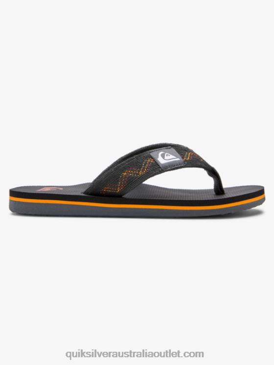 Quiksilver Boys 8-16 Molokai Stitchy Sandals H2N4B2150 black/grey/yellow