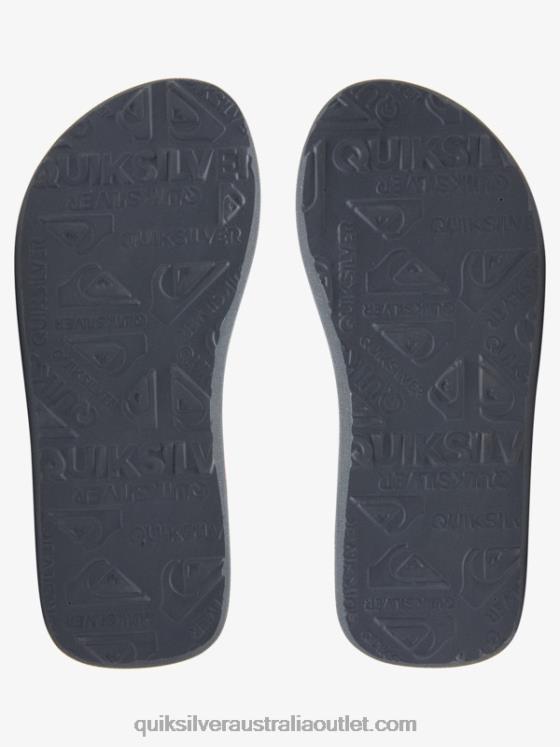 Quiksilver Boys 8-16 Molokai Stitchy Sandals H2N4B2150 black/grey/yellow