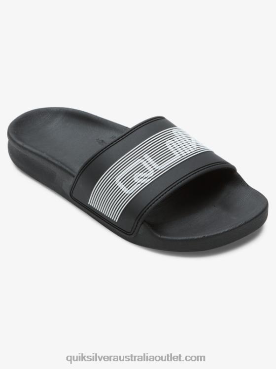 Quiksilver Boys 8-16 Rivi Wordmark Slide Sandals H2N4B2161 black