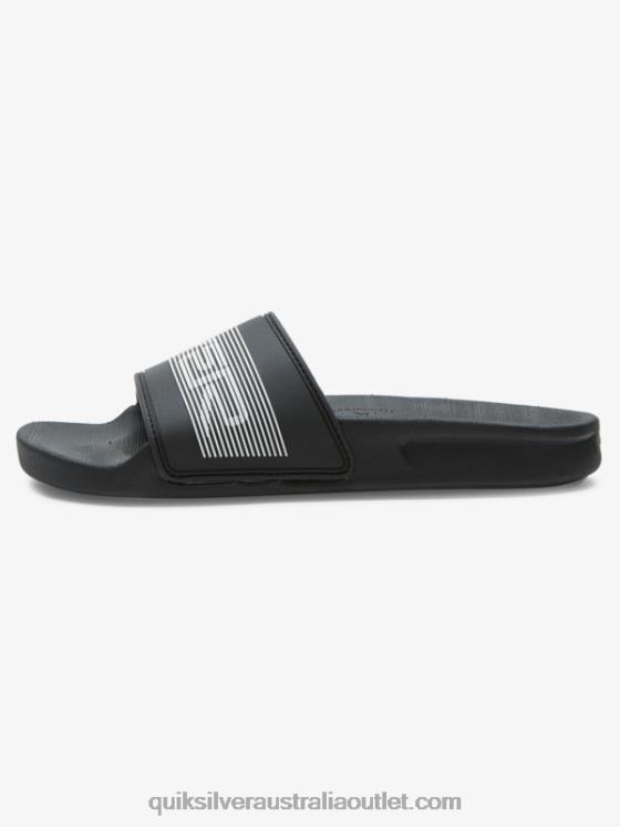 Quiksilver Boys 8-16 Rivi Wordmark Slide Sandals H2N4B2161 black