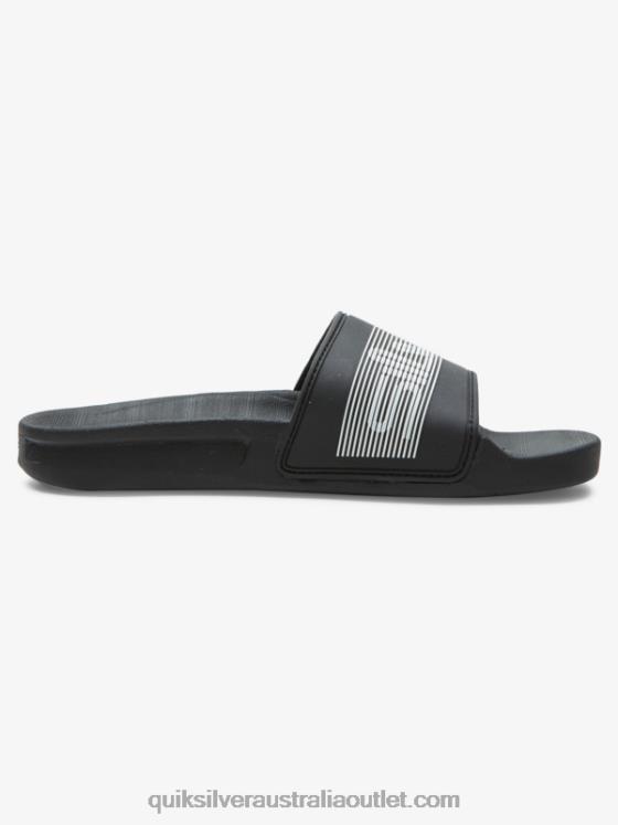 Quiksilver Boys 8-16 Rivi Wordmark Slide Sandals H2N4B2161 black
