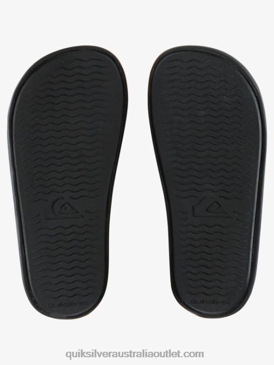 Quiksilver Boys 8-16 Rivi Wordmark Slide Sandals H2N4B2161 black
