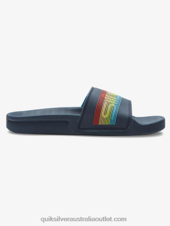 Quiksilver Boys 8-16 Rivi Wordmark Slide Sandals H2N4B2162 blue 2
