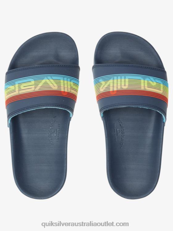 Quiksilver Boys 8-16 Rivi Wordmark Slide Sandals H2N4B2162 blue 2