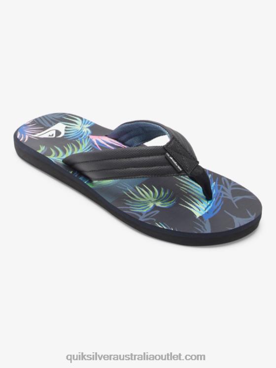 Quiksilver Men Carver Print Sandals H2N4B611 black/blue