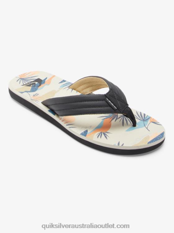 Quiksilver Men Carver Print Sandals H2N4B612 black/white/blue