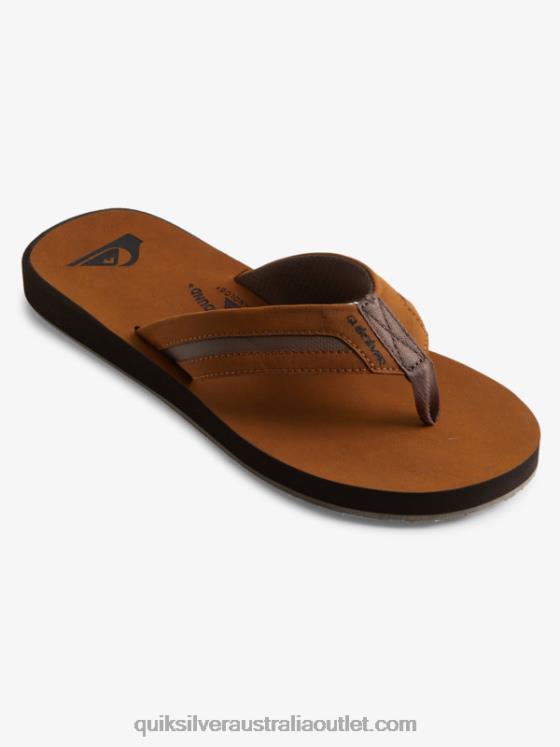 Quiksilver Men Carver Squish Luxe Sandals H2N4B1831 brown