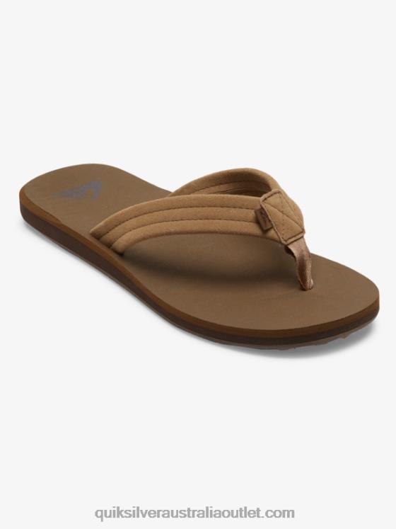 Quiksilver Men Carver Suede Core Sandals H2N4B874 tan 1
