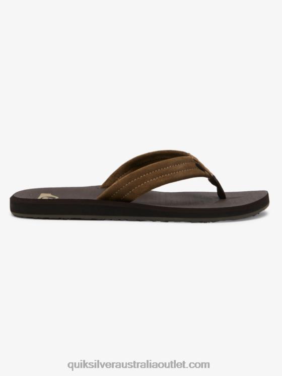 Quiksilver Men Carver Suede Core Sandals H2N4B877 brown 1