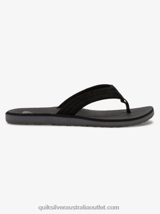 Quiksilver Men Carver Suede Core Sandals H2N4B879 black