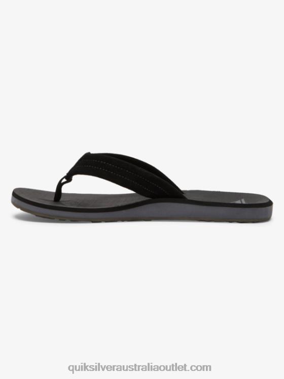 Quiksilver Men Carver Suede Core Sandals H2N4B879 black