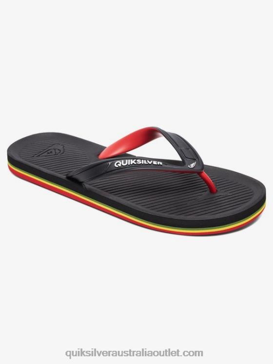 Quiksilver Men Haleiwa Flip-Flops H2N4B1649 black/red/green
