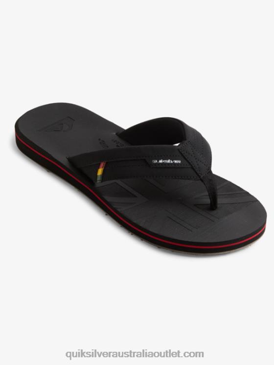 Quiksilver Men Island Oasis Squish Slide Sandals H2N4B1155 black