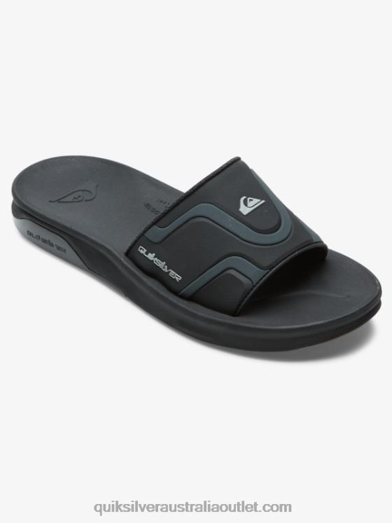 Quiksilver Men Mathodic Recovery Slide Sandals H2N4B1257 black
