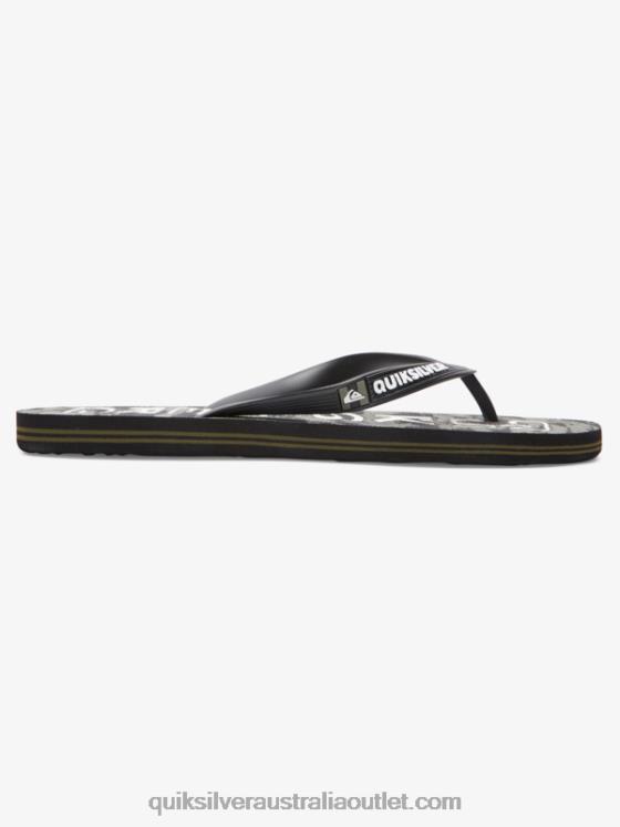 Quiksilver Men Molokai Acid Drop Flip-Flops H2N4B1776 black/green
