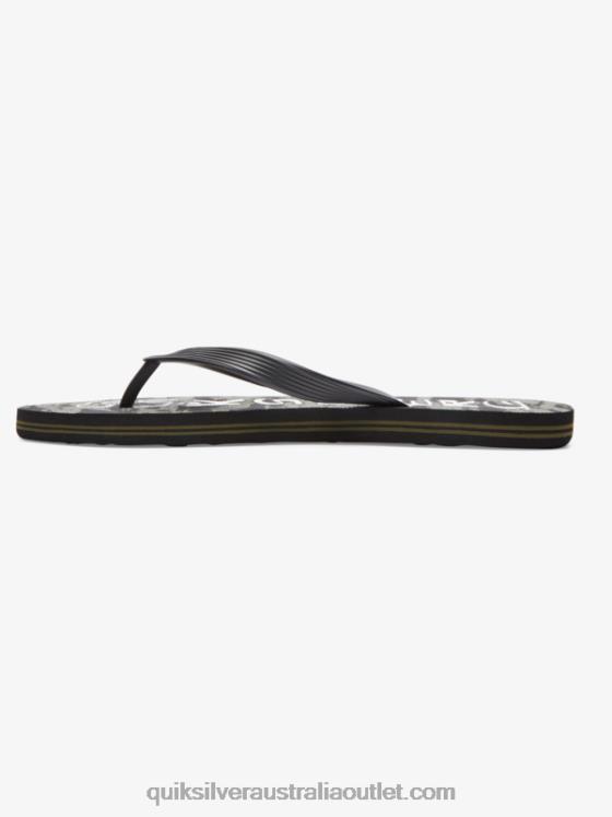 Quiksilver Men Molokai Acid Drop Flip-Flops H2N4B1776 black/green