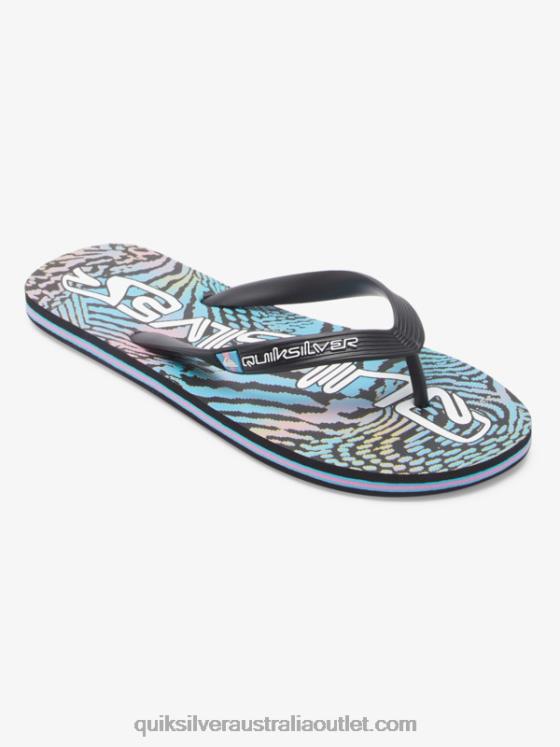 Quiksilver Men Molokai Art Flip-Flops H2N4B514 black/pink/blue