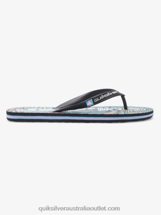 Quiksilver Men Molokai Art Flip-Flops H2N4B514 black/pink/blue